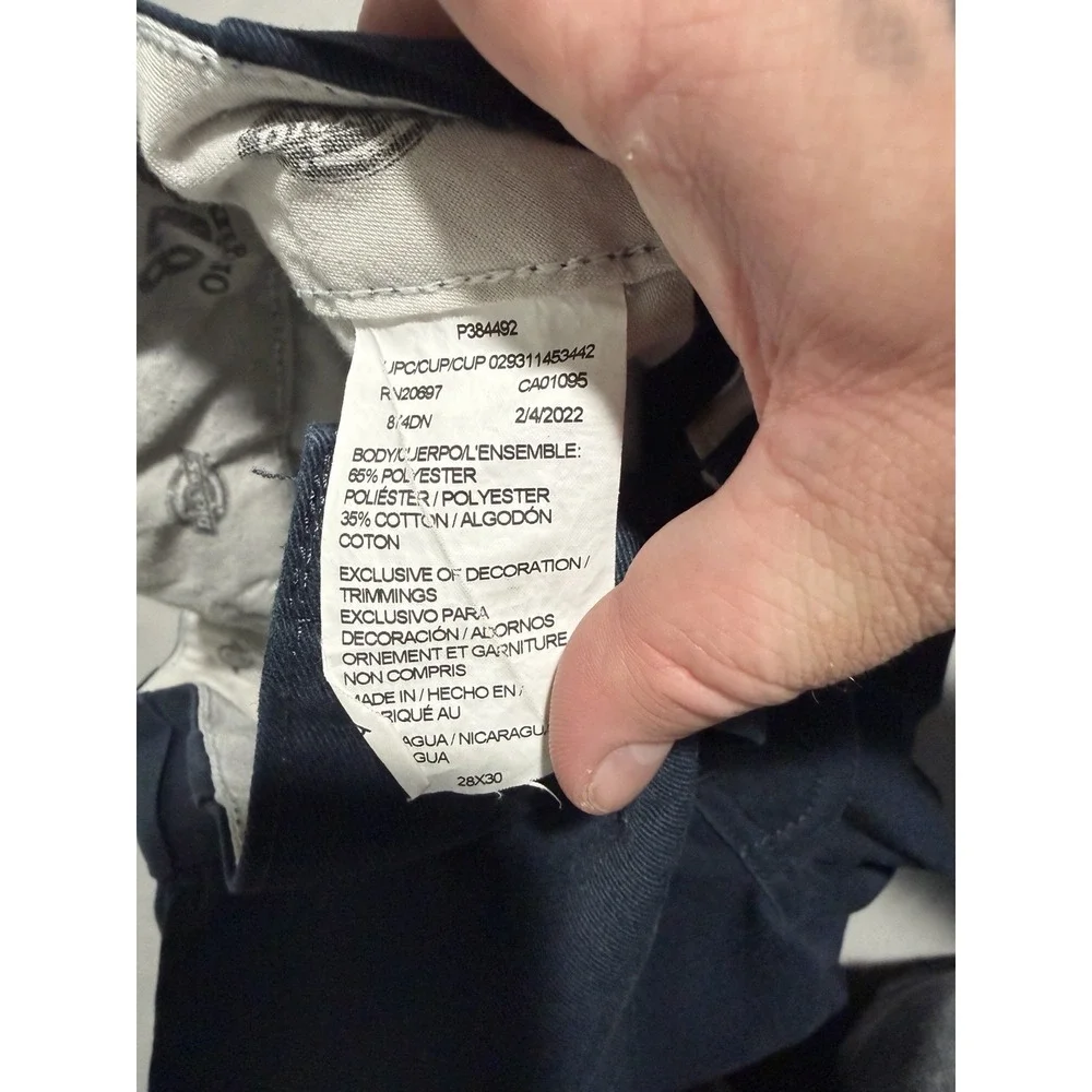 dickies 874 original fit, zip clasp fly, blue work pants. chinos, men's 28x29